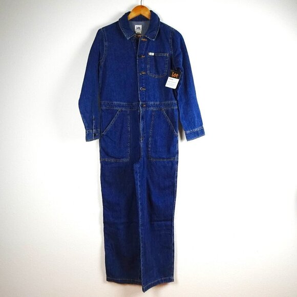 Lee Denim Jumpsuit Women's Size S Workwear Union Alls  Coveralls Blue Cotton - Picture 1 of 13